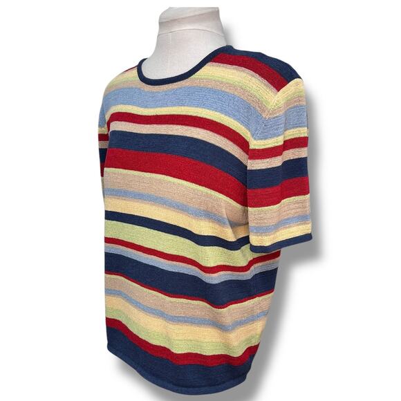 Alfred Dunner Vintage Women’s Short Sleeve Crew Neck Knit Sweater, size XL - Picture 3 of 9